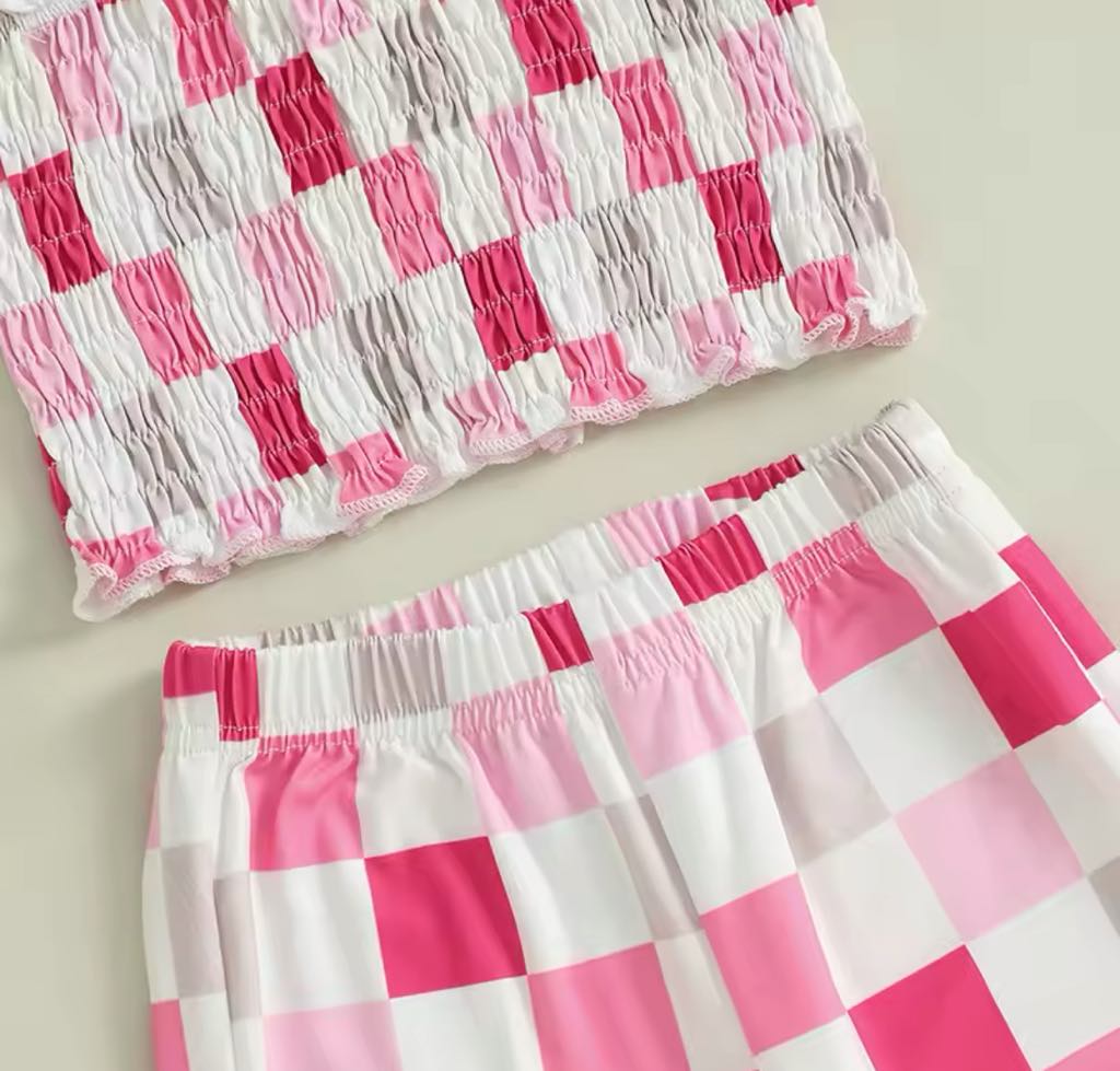 RTS: The Checker Smocked Top and Bell Set
