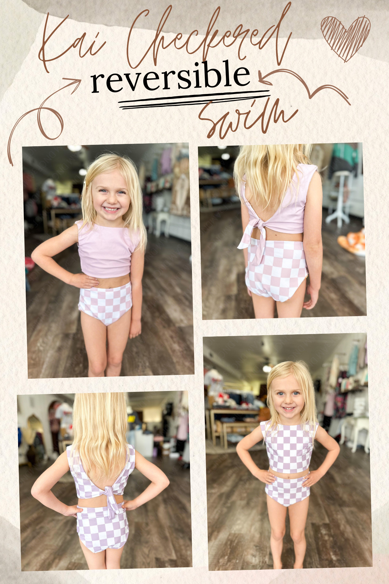 RTS: Kai Checkered Reversible Swim