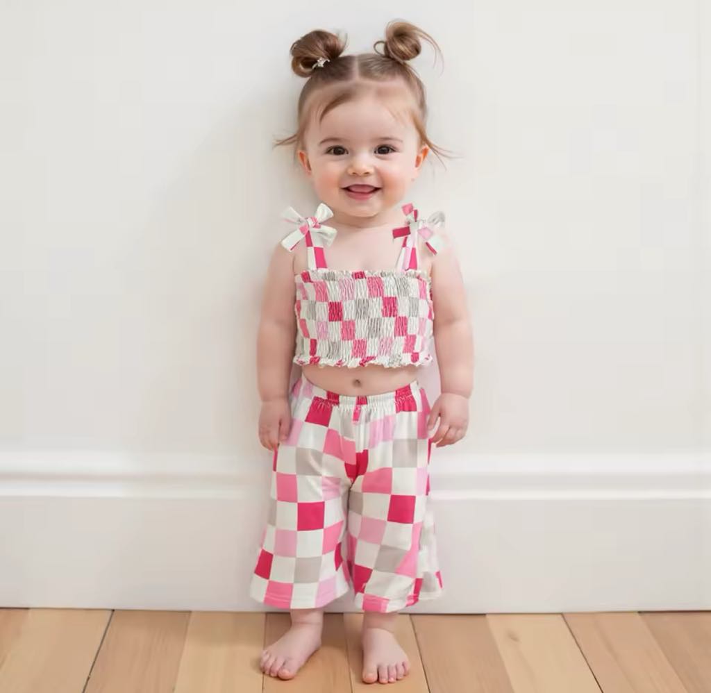 RTS: The Checker Smocked Top and Bell Set