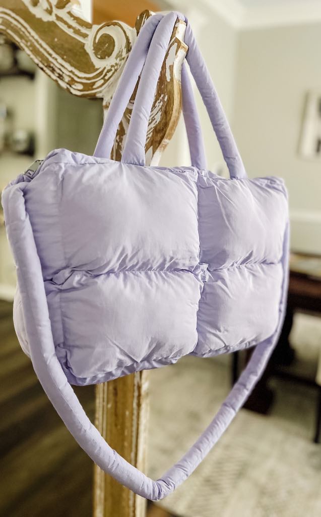 RTS: The Blake Quilted Grid Puffer Tote