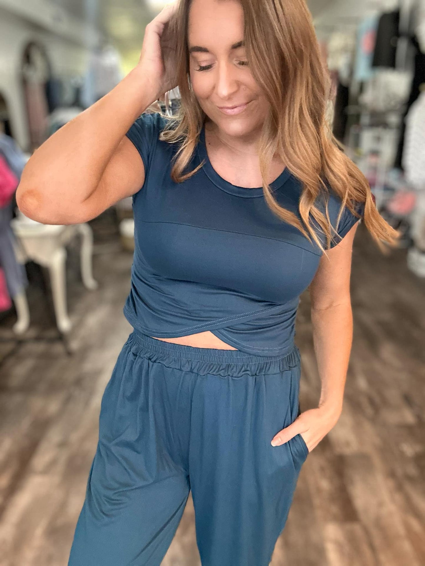 RTS: The Cami Wrap Hemline Top and Pant Set