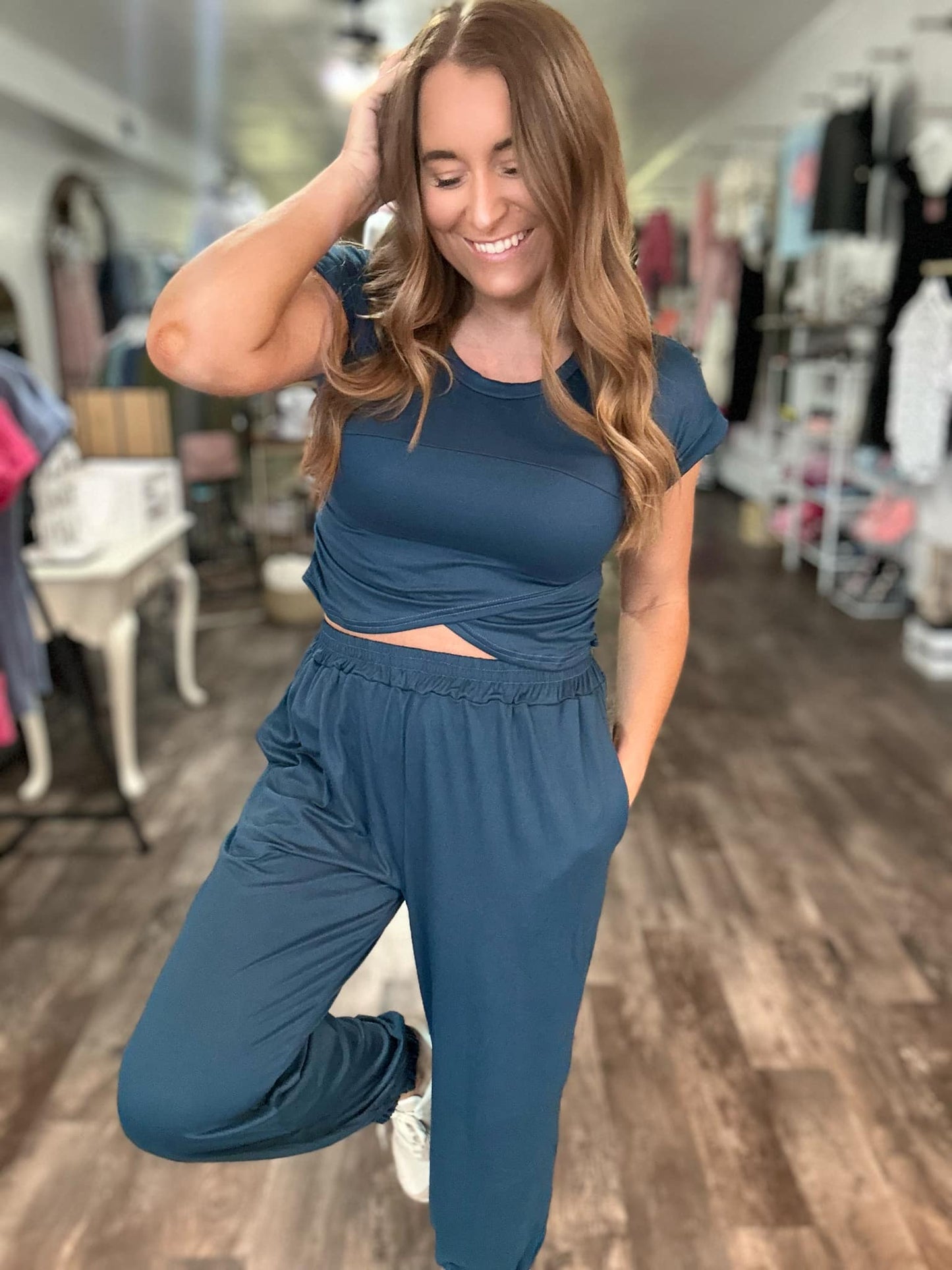 RTS: The Cami Wrap Hemline Top and Pant Set