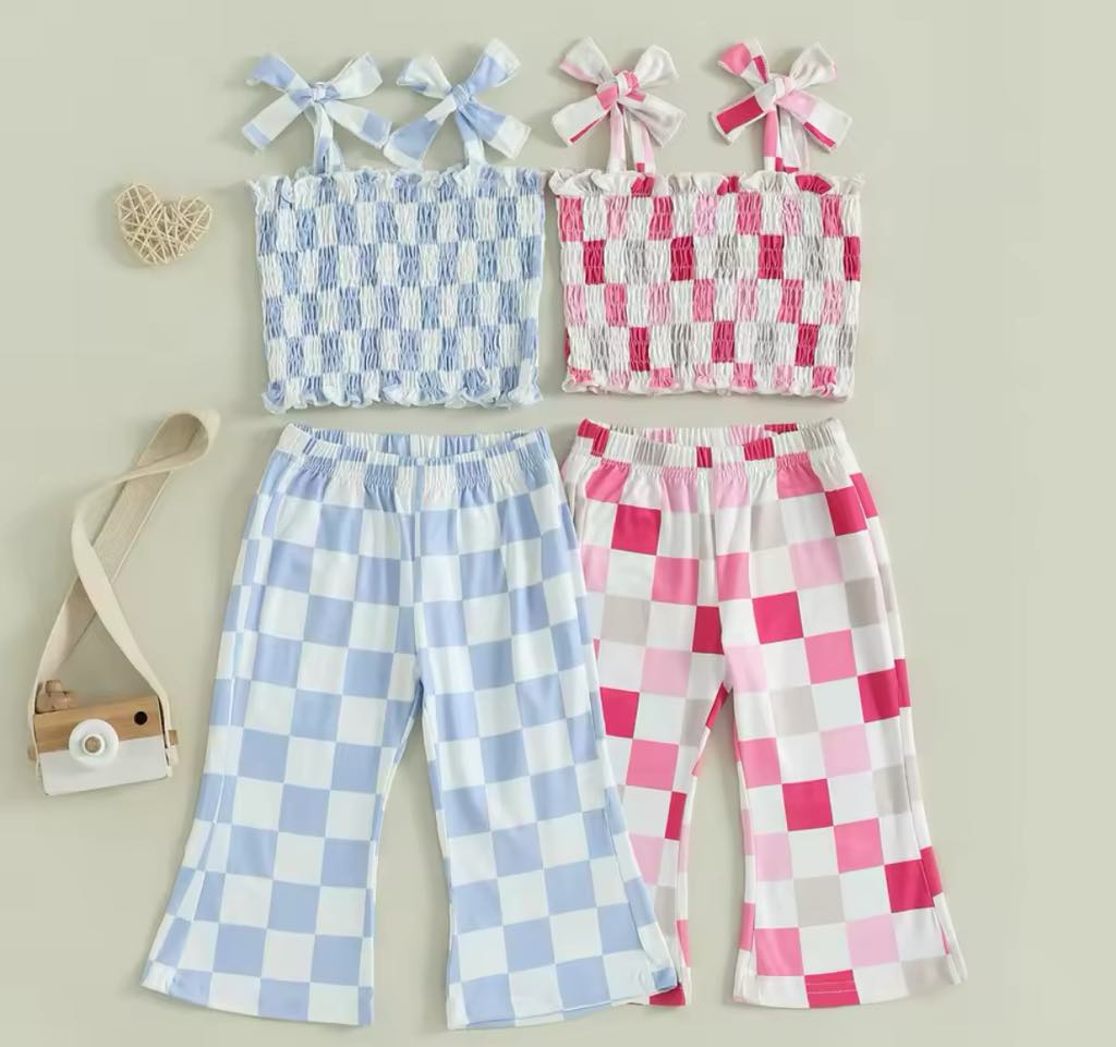 RTS: The Checker Smocked Top and Bell Set