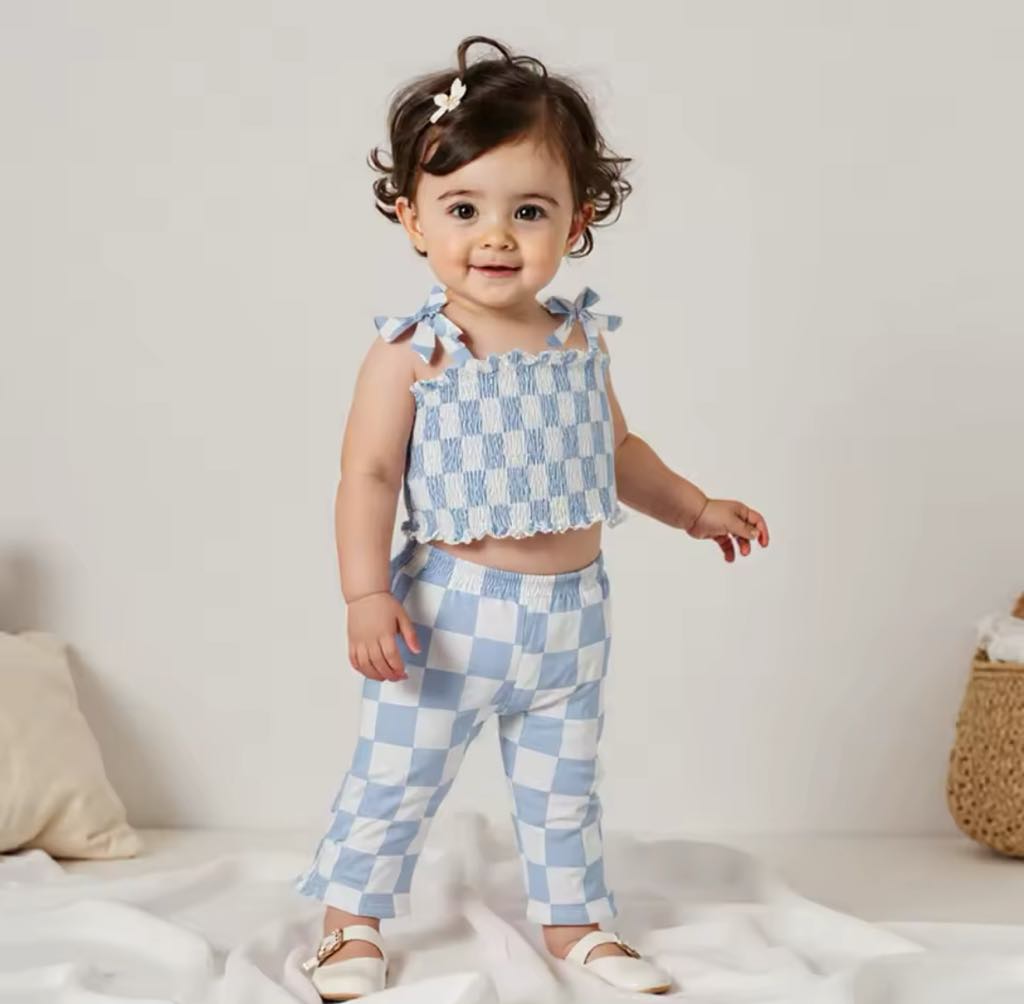 RTS: The Checker Smocked Top and Bell Set