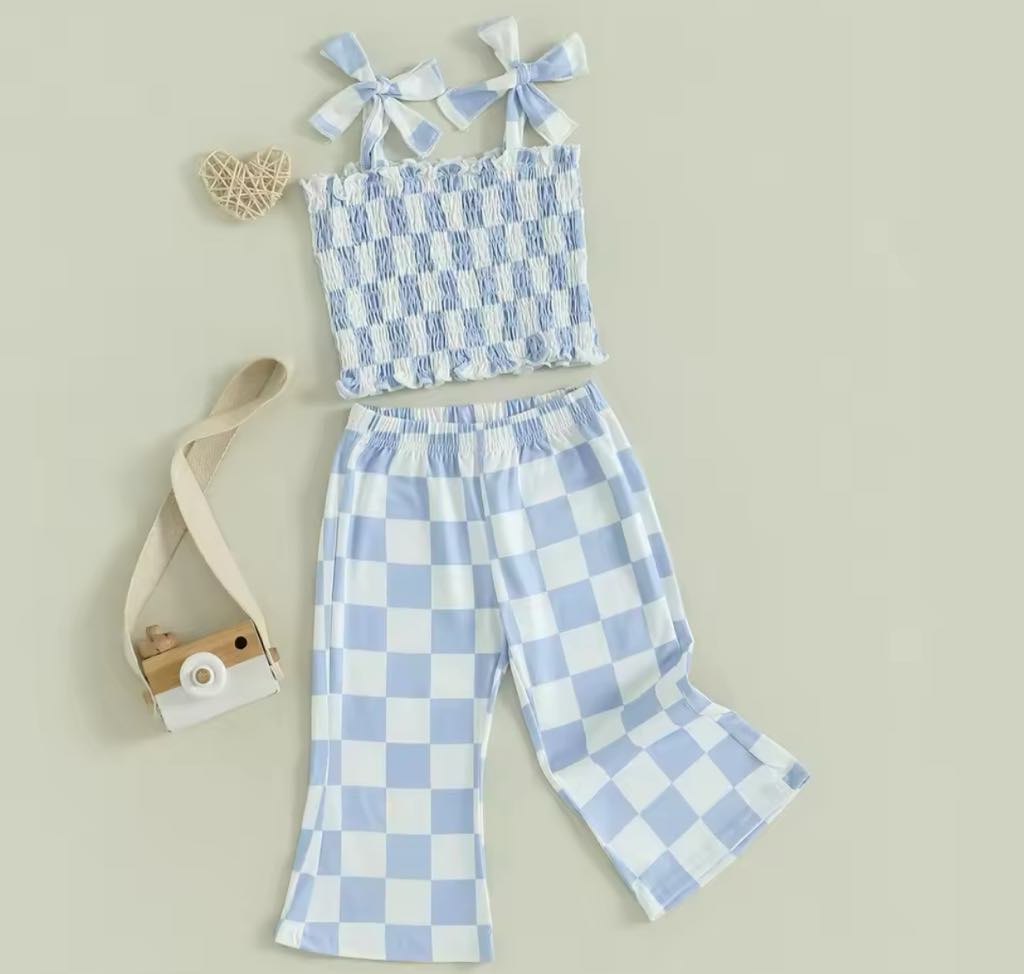RTS: The Checker Smocked Top and Bell Set