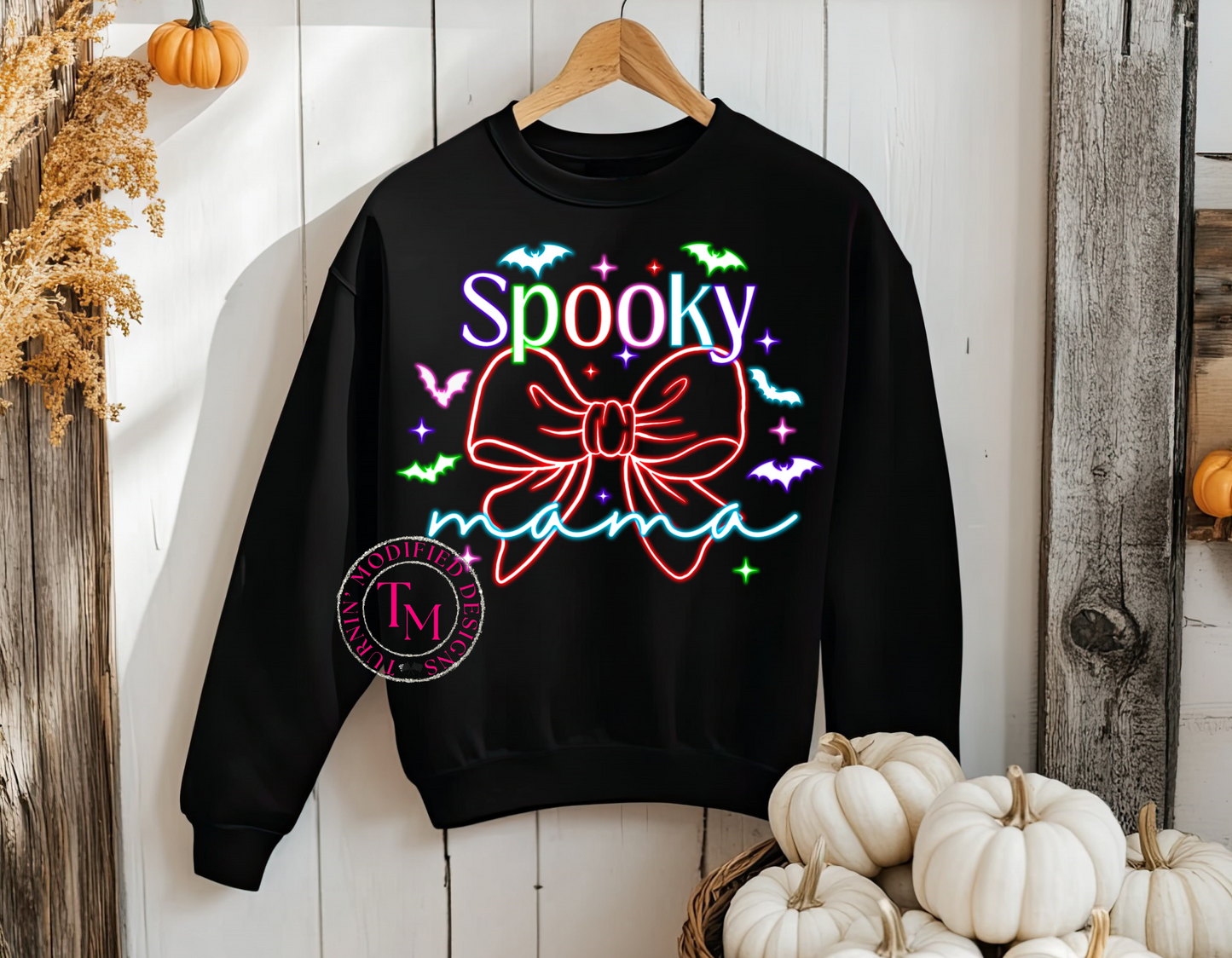 Neon Spooky Mama W/ Bow