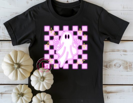 Neon Checkered Ghost