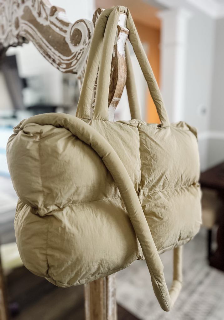 RTS: The Blake Quilted Grid Puffer Tote