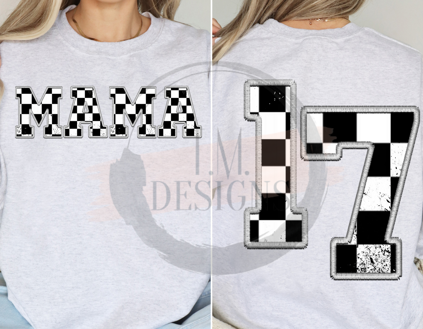 Checkered MaMa with Number