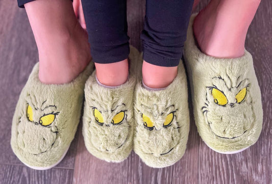 Preorder: RERUN: Green Man Slippers Kids and Adults 9.29.25