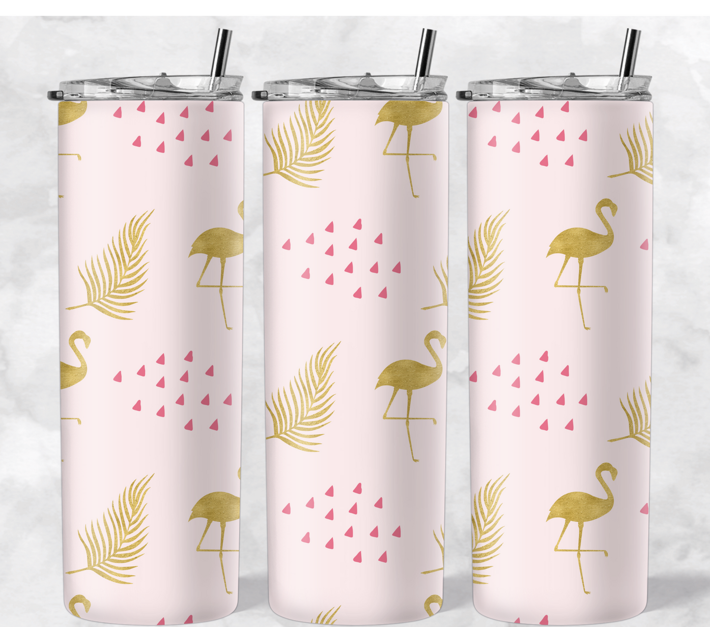 Gold Flamingos