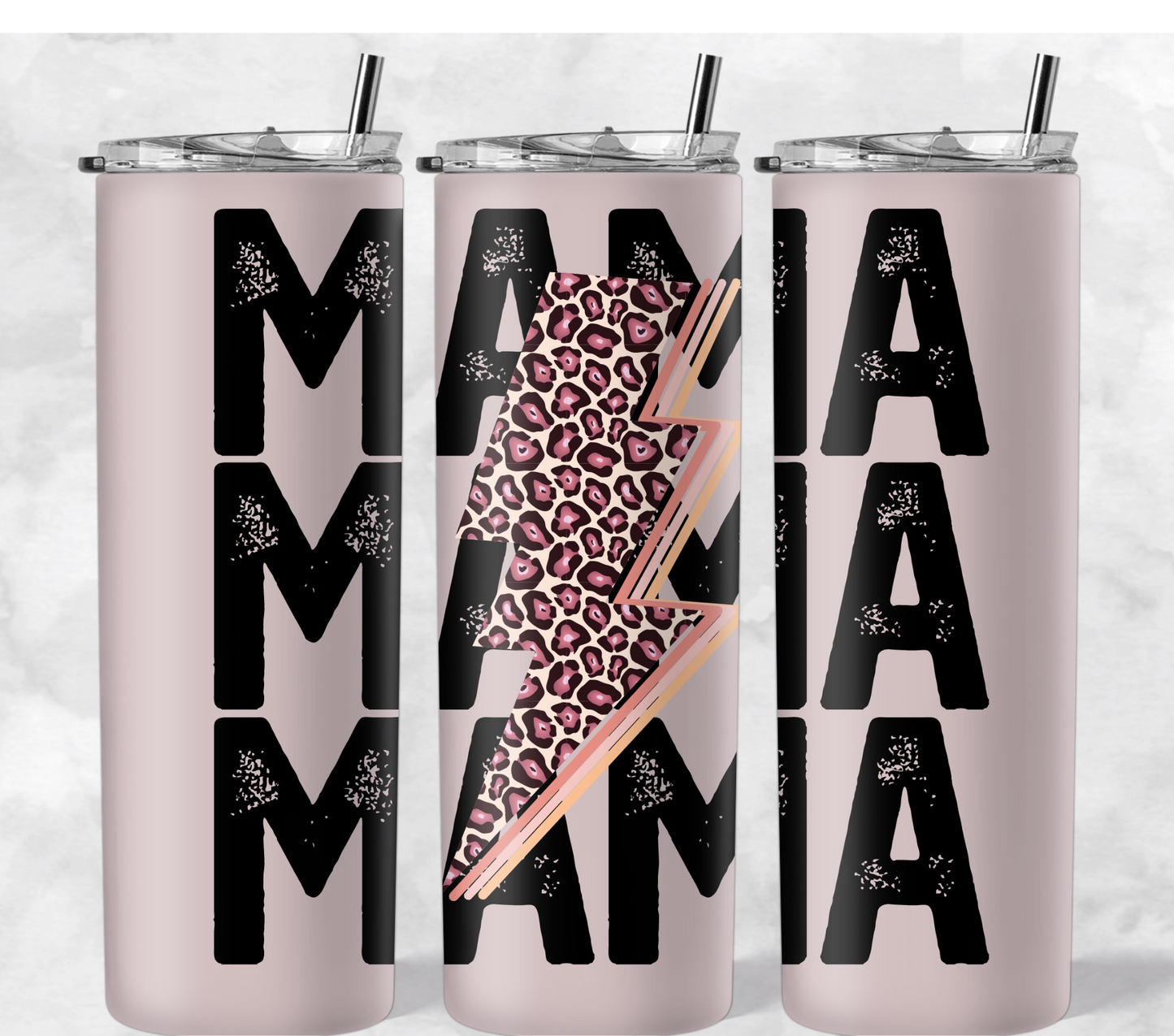 Mama Stacked Lightning Bolt