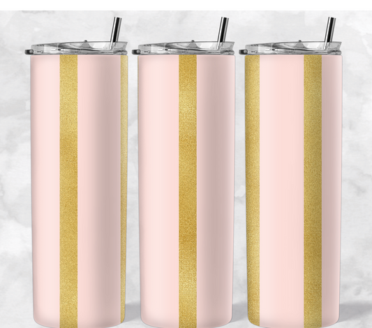 Pink and Gold Stripes